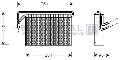 Evaporator, air conditioning (70-BWV024)