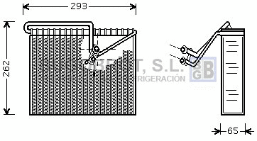 Evaporator, air conditioning (70-OLV372)
