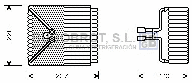 Evaporator, air conditioning (70-FDV371)
