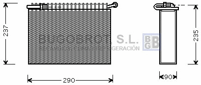 Evaporator, air conditioning (70-LCV006)