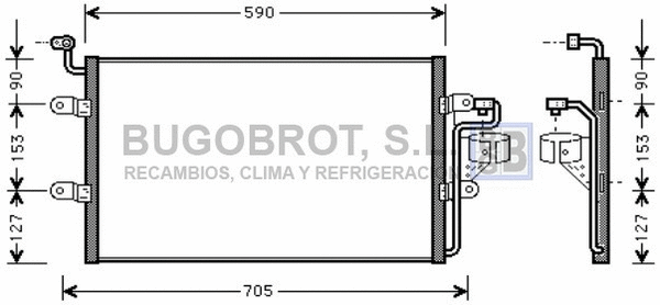 Condenser, air conditioning (62-VW5181)