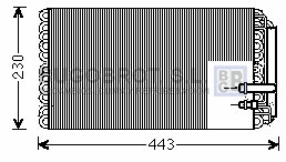 Evaporator, air conditioning (70-VLV054)