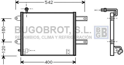 Condenser, air conditioning (62-VW5177)