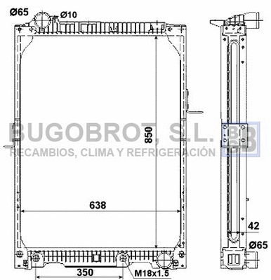 Radiator, engine cooling (40-SC0001)