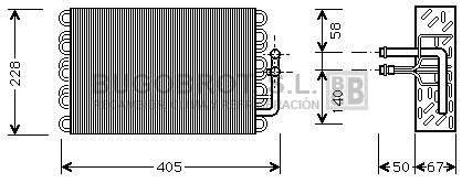 Evaporator, air conditioning (70-MSV019)