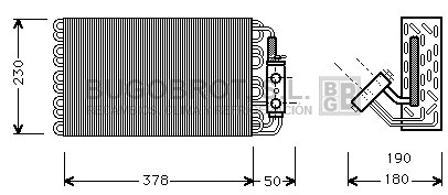 Evaporator, air conditioning (70-MSV001)