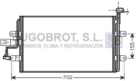 Condenser, air conditioning (62-VW5262)