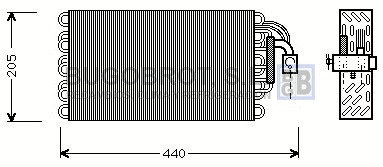 Evaporator, air conditioning (70-BWV003)