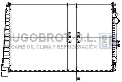 Radiator, engine cooling (40-DF0005)