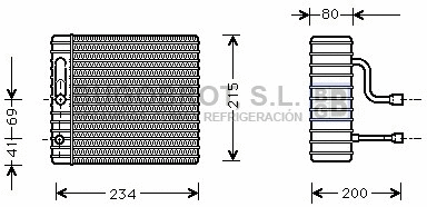 Evaporator, air conditioning (70-FDV104)
