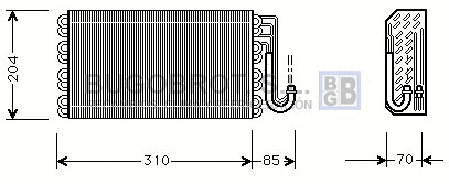 Evaporator, air conditioning (70-BWV025)