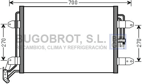 Condenser, air conditioning (62-VW5291)