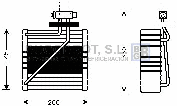 Evaporator, air conditioning (70-FDV271)