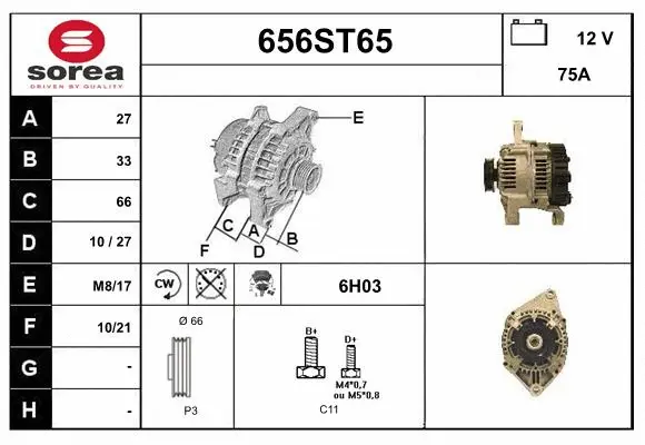 Alternator (656ST65)