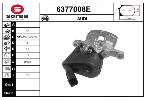 Brake Caliper (6377008E)