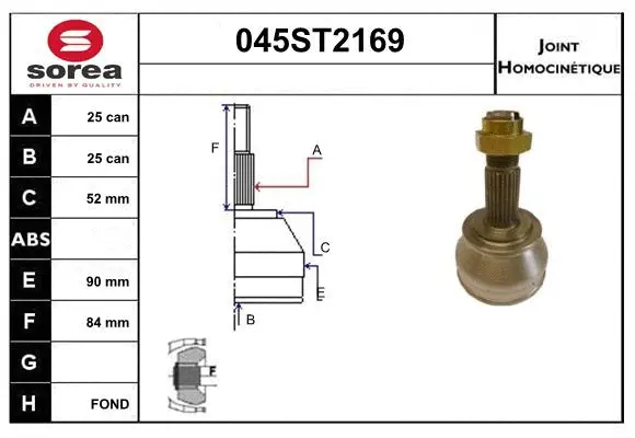 Joint Kit, drive shaft (045ST2169)