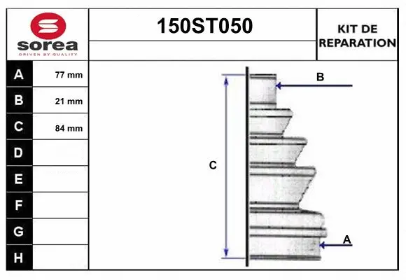 Bellow Kit, drive shaft (150ST050)