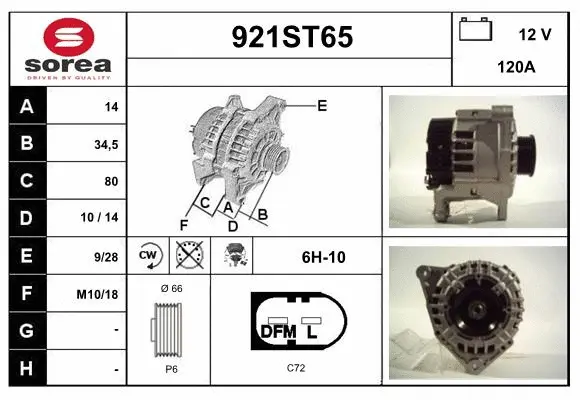 Alternator (921ST65)