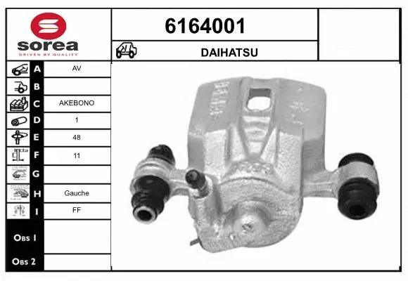Brake Caliper (6164001)