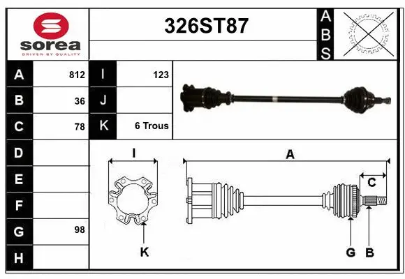 Drive Shaft (326ST87)