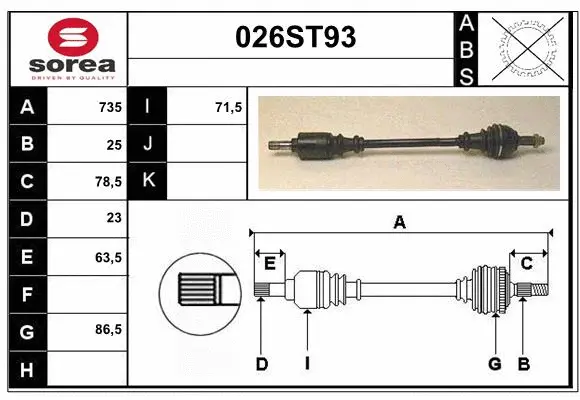 Drive Shaft (026ST93)