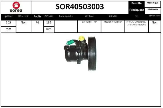 Hydraulic Pump, steering (SOR40503003)