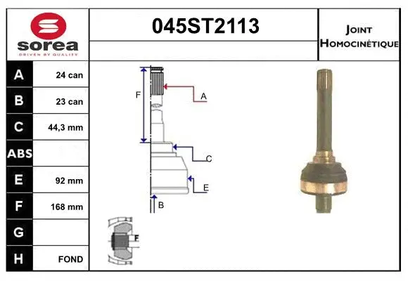 Joint Kit, drive shaft (045ST2113)