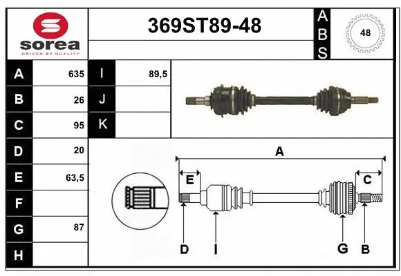 Drive Shaft (369ST89-48)