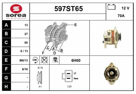 Alternator (597ST65)
