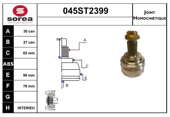 Joint Kit, drive shaft (045ST2399)