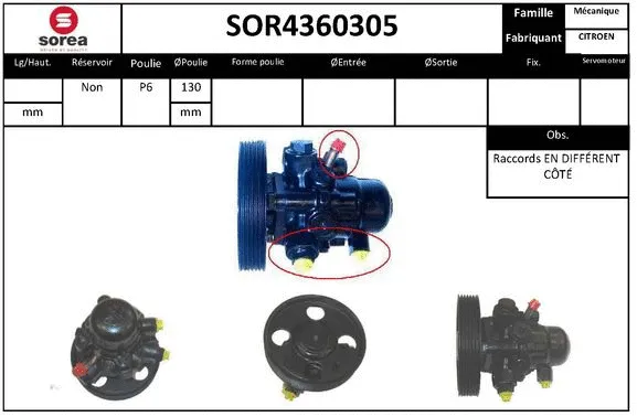 Hydraulic Pump, steering (SOR4360305)