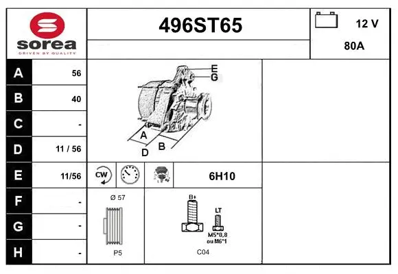 Alternator (496ST65)