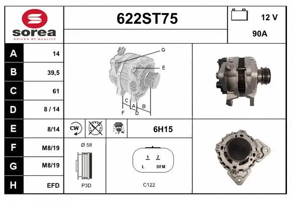 Alternator (622ST75)