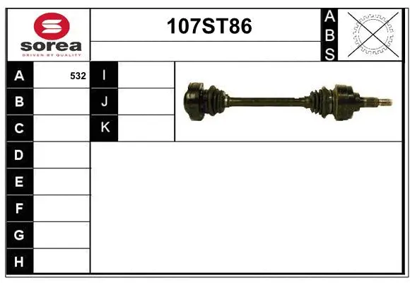 Drive Shaft (107ST86)