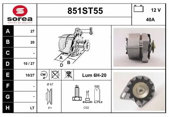Alternator (851ST55)