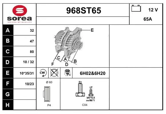 Alternator (968ST65)