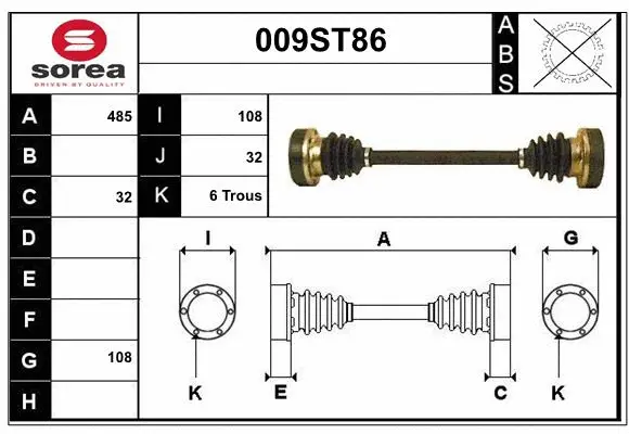 Drive Shaft (009ST86)