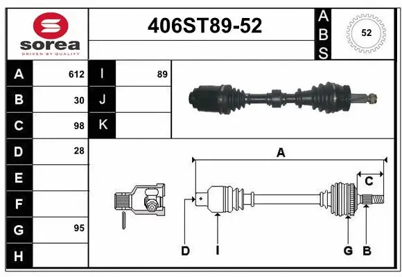 Drive Shaft (406ST89-52)