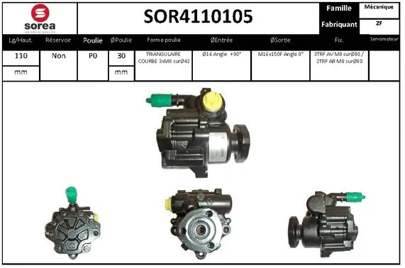 Hydraulic Pump, steering (SOR4110105)