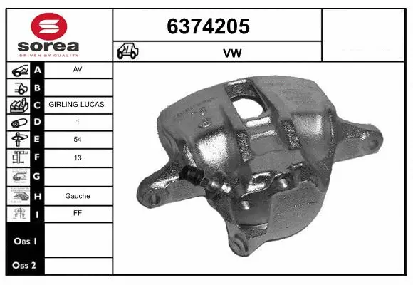 Brake Caliper (6374205)