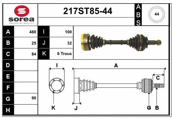 Drive Shaft (217ST85-44)