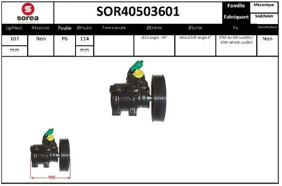 Hydraulic Pump, steering (SOR40503601)