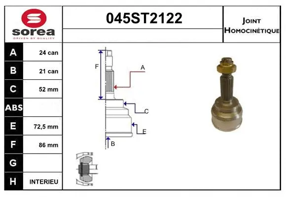 Joint Kit, drive shaft (045ST2122)