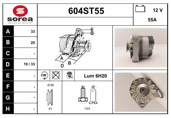 Alternator (604ST55)