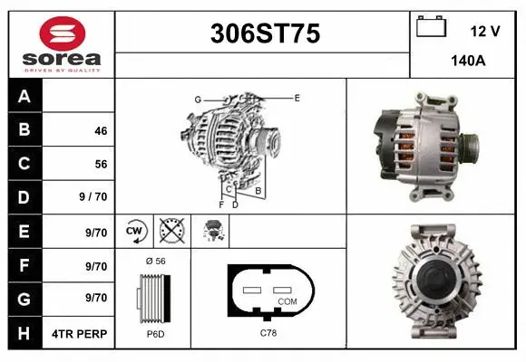 Alternator (306ST75)