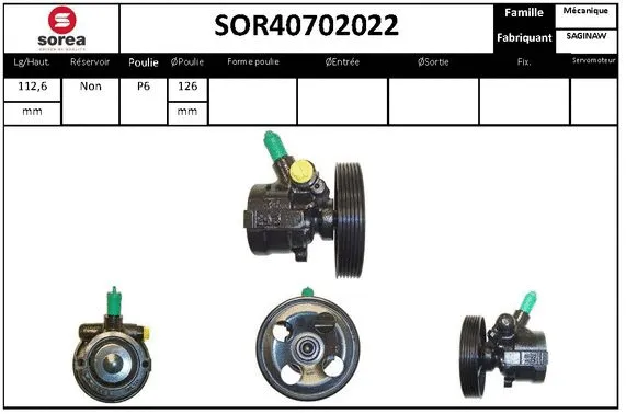 Hydraulic Pump, steering (SOR40702022)