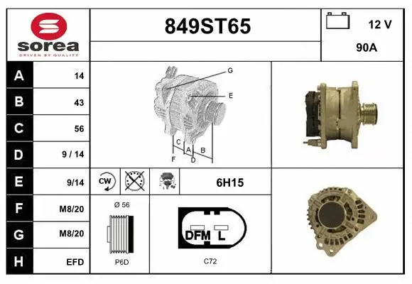 Alternator (849ST65)