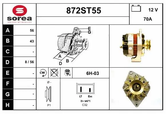 Alternator (872ST55)