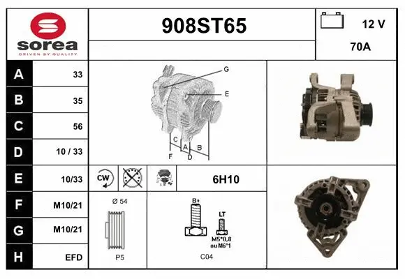 Alternator (908ST65)