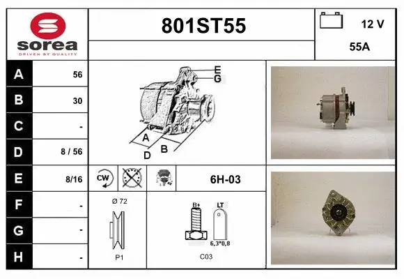 Alternator (801ST55)